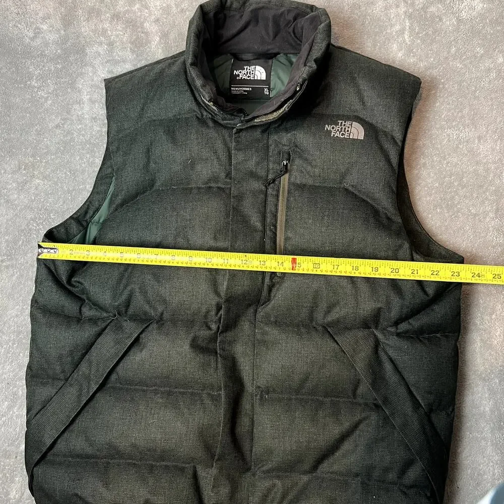 The North Face Down Puffer Vest Mens‎ XL Grey Quilted Outdoor Heavyweight